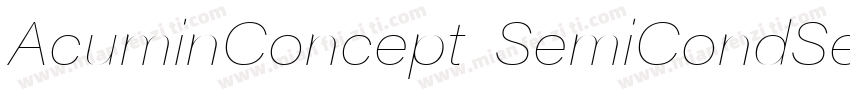 AcuminConcept SemiCondSemibold字体转换